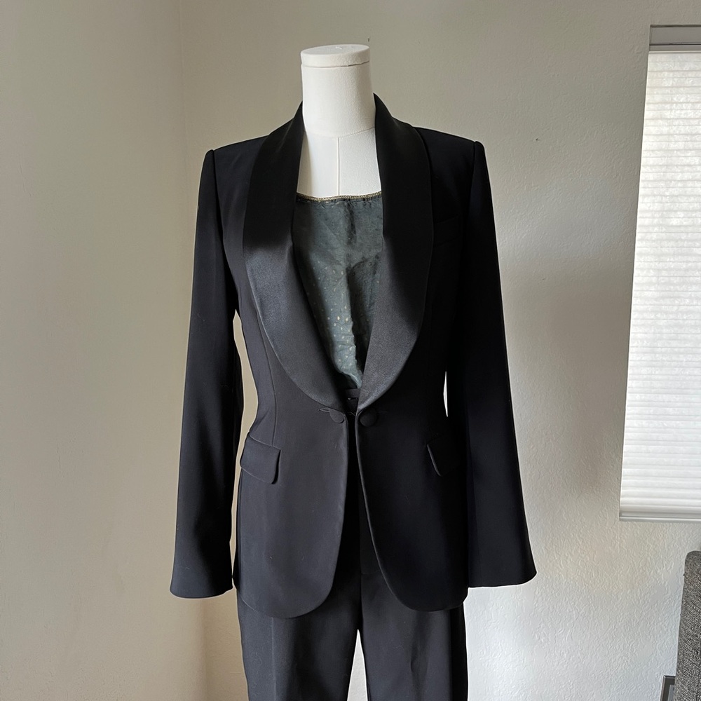 Viktor & Rolf Black Tailored tuxedo Blazer with Shawl Collar